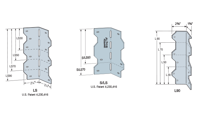 L, LS and S/LS Utility Clips and Skewable Angles