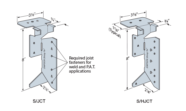 S/JCT and S/HJCT Steel Joist Connectors