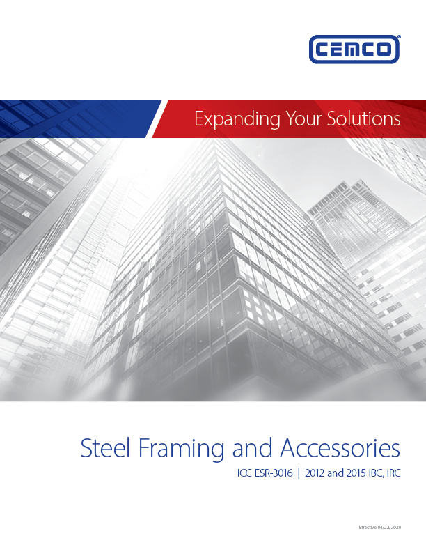 Steel Framing Catalog Cover 1