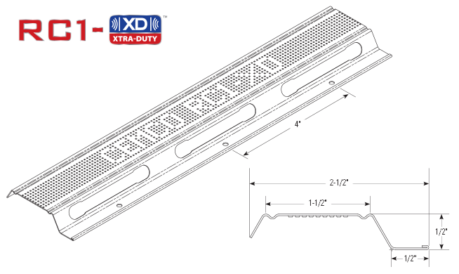 RC1 XD Resilient Channel Graphic